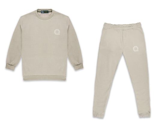 Khojay Beige Sweatshirt and Trousers Set